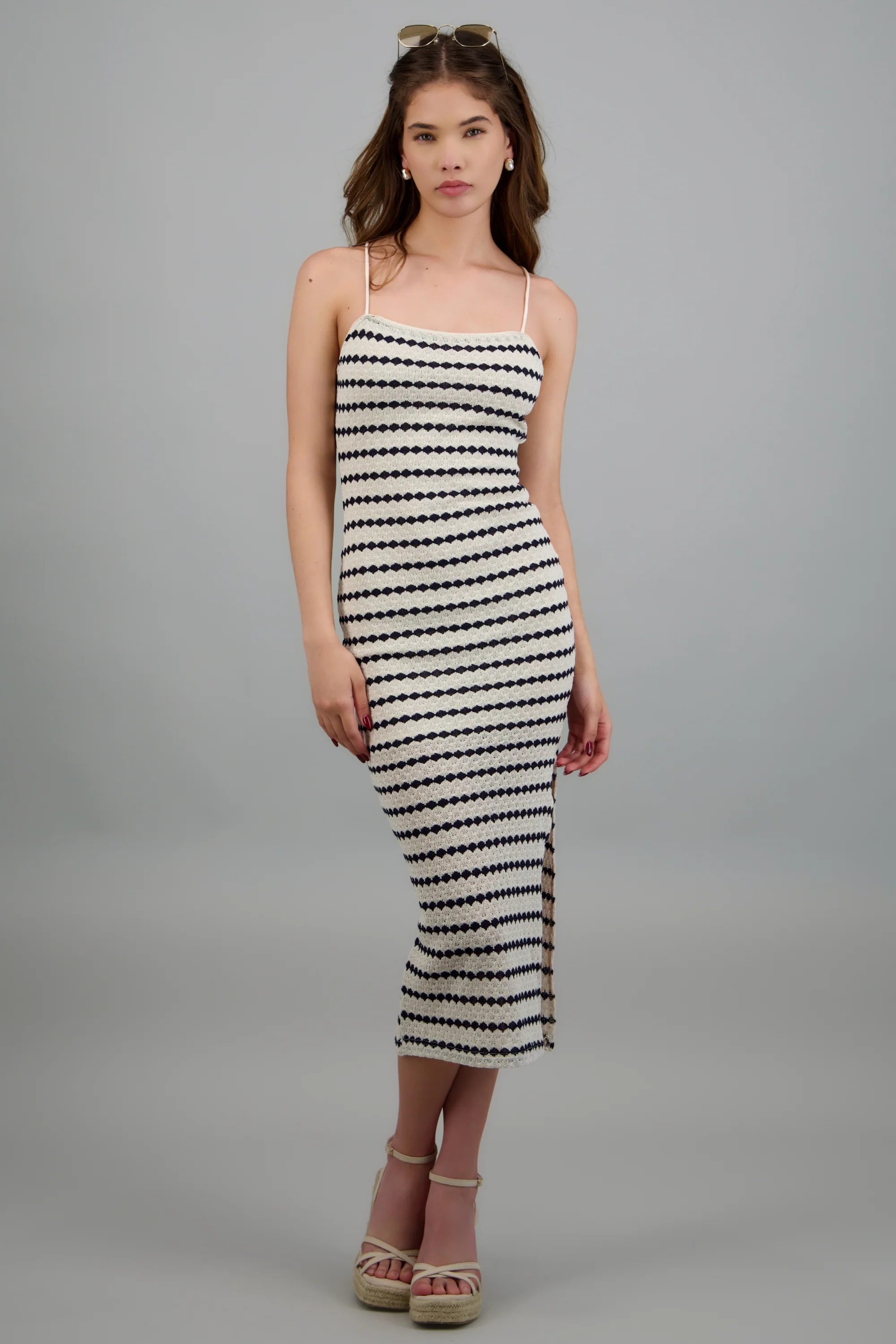 Vestido midi lineas textura - Image 3