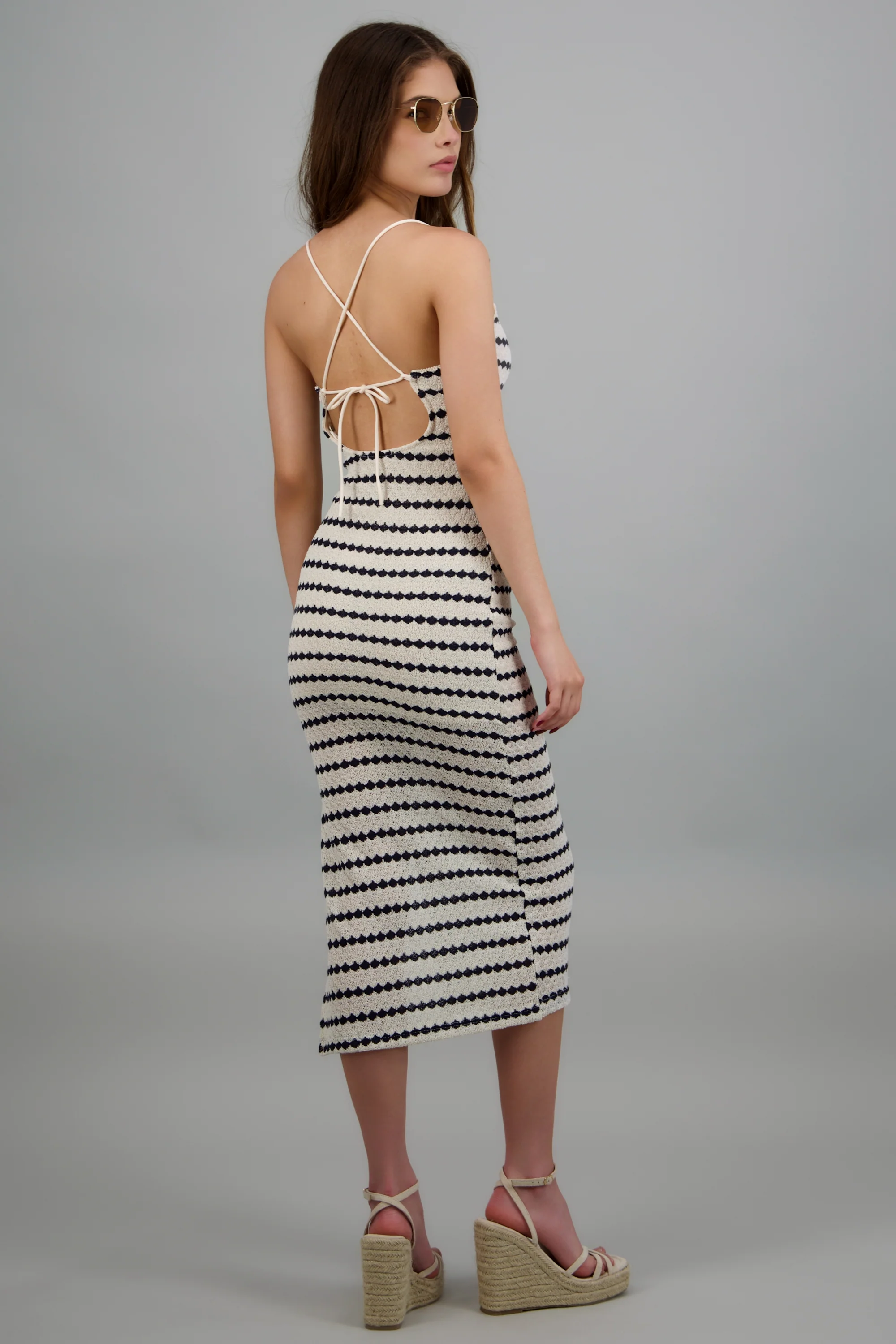 Vestido midi lineas textura - Image 4