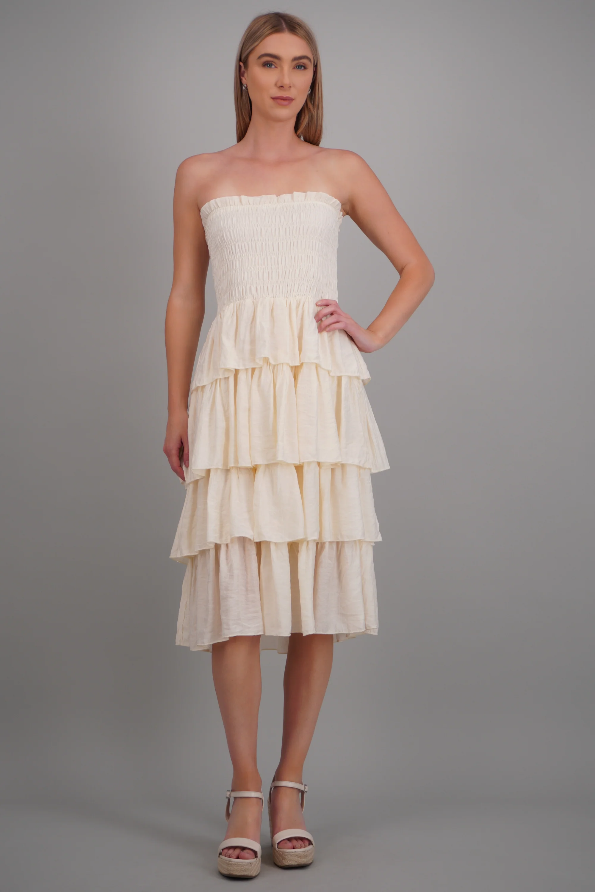 Vestido midi olanes