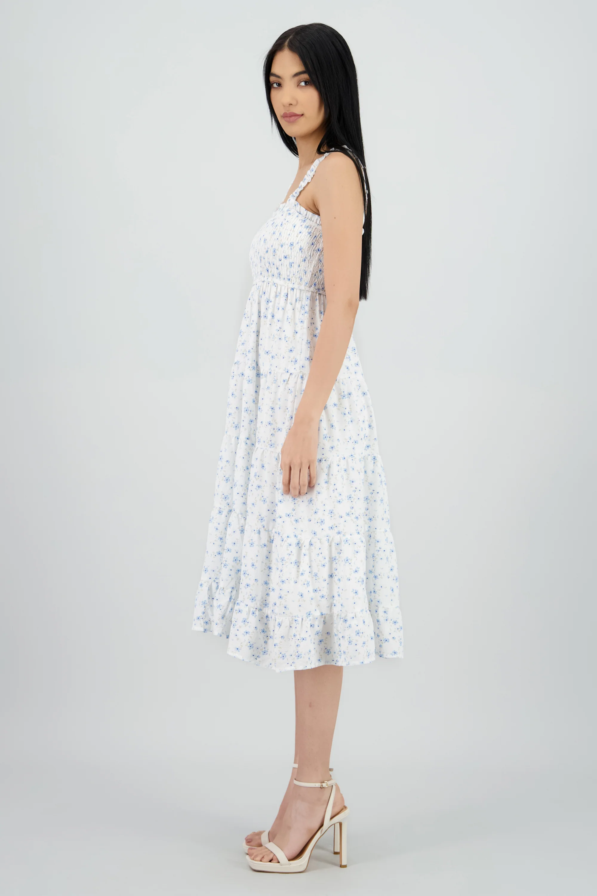 Vestido midi smocked flores - Image 3