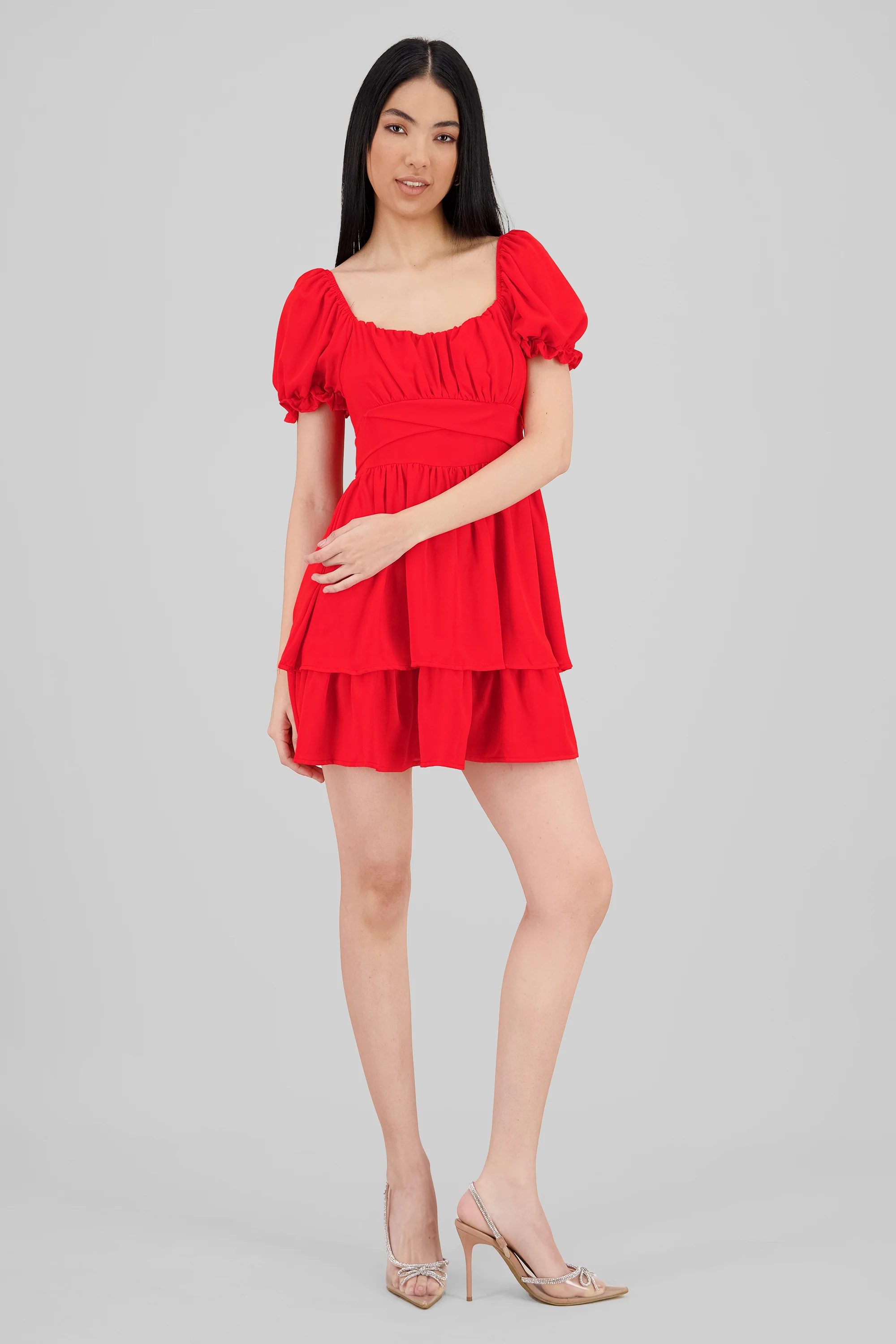 Vestido con olanes