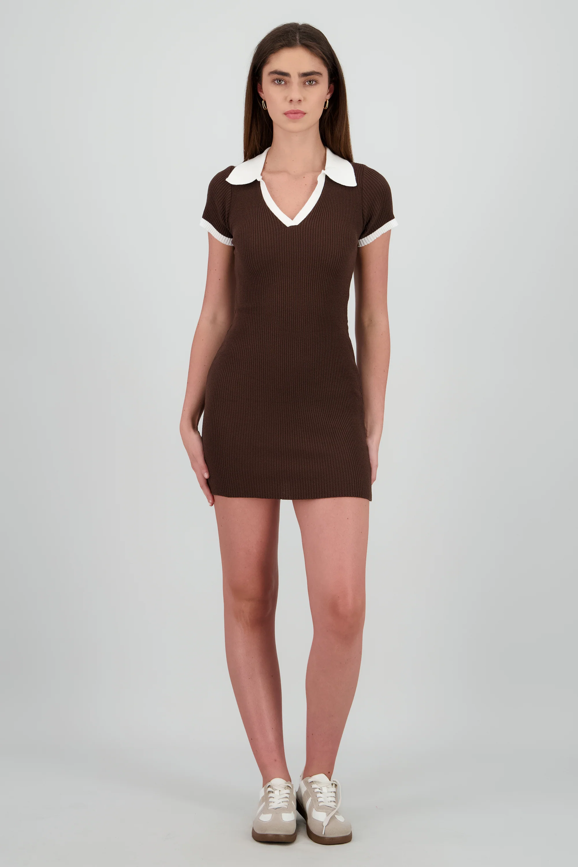 Vestido mini con cuello polo - Image 2