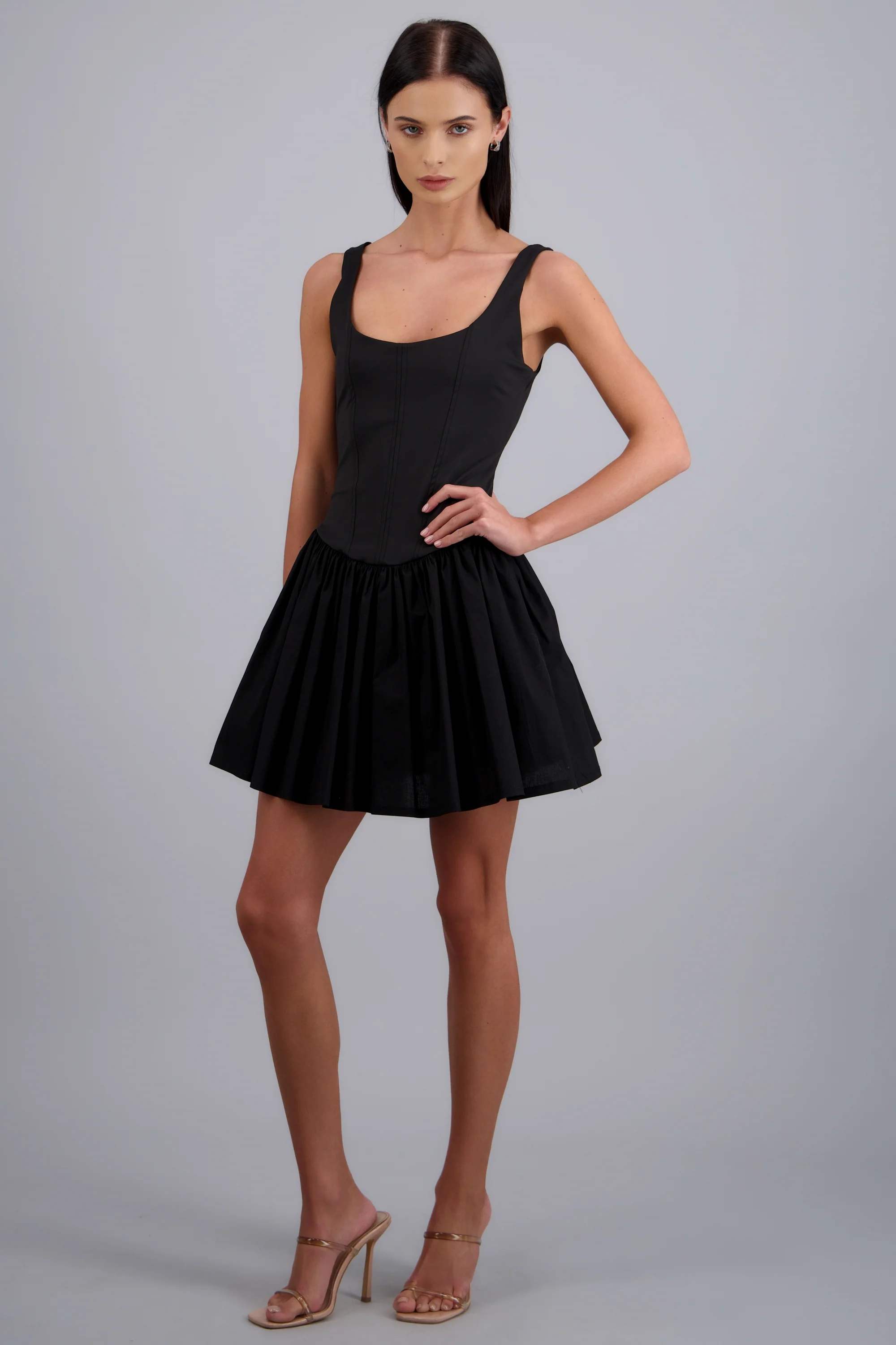 Vestido mini corset detalle costuras