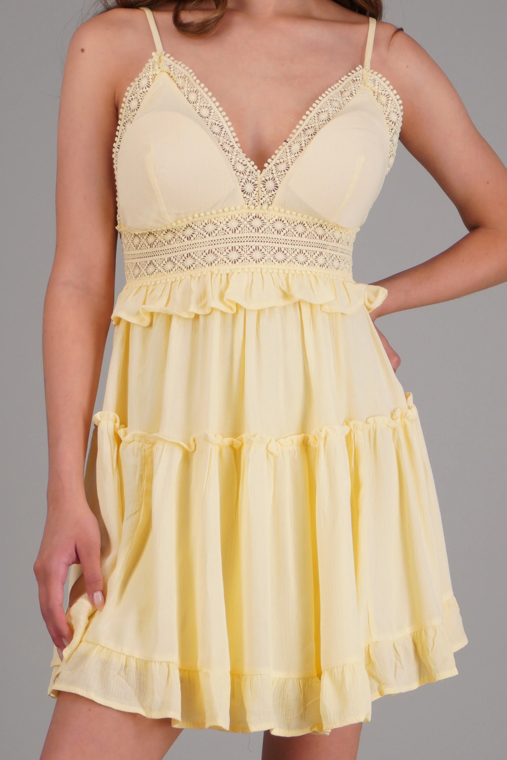 Vestido mini detalle crochet - Image 5