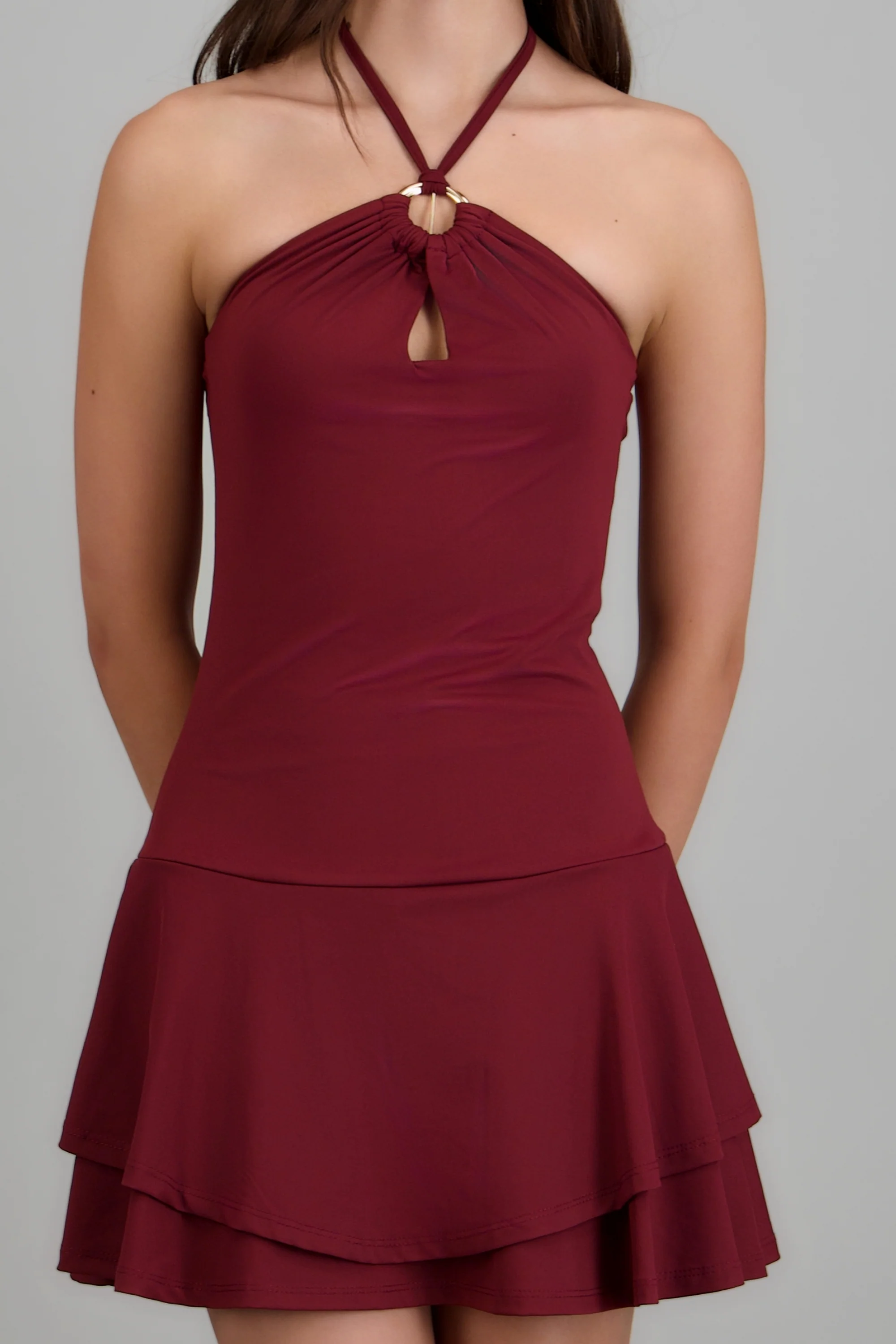 Vestido mini detalle herraje halter - Image 5