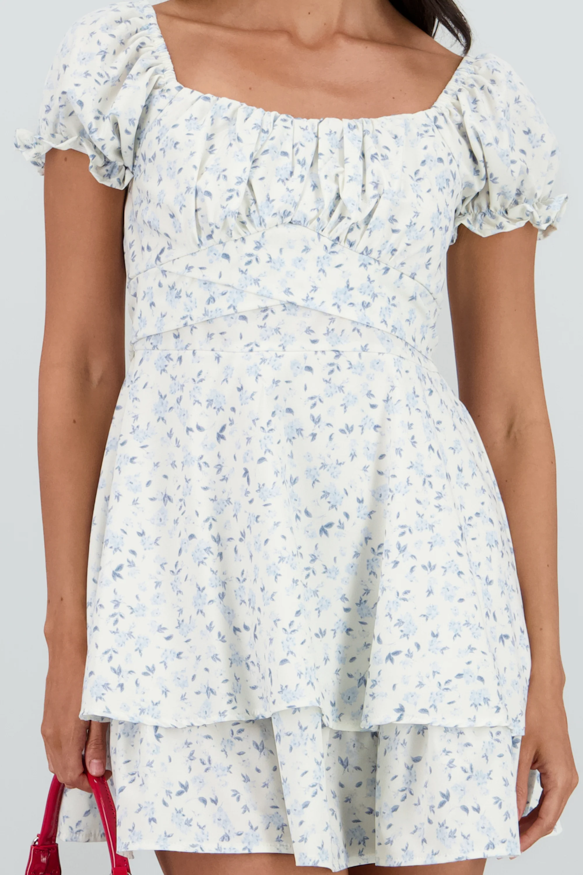 Vestido mini escote cuadrado flores - Image 5