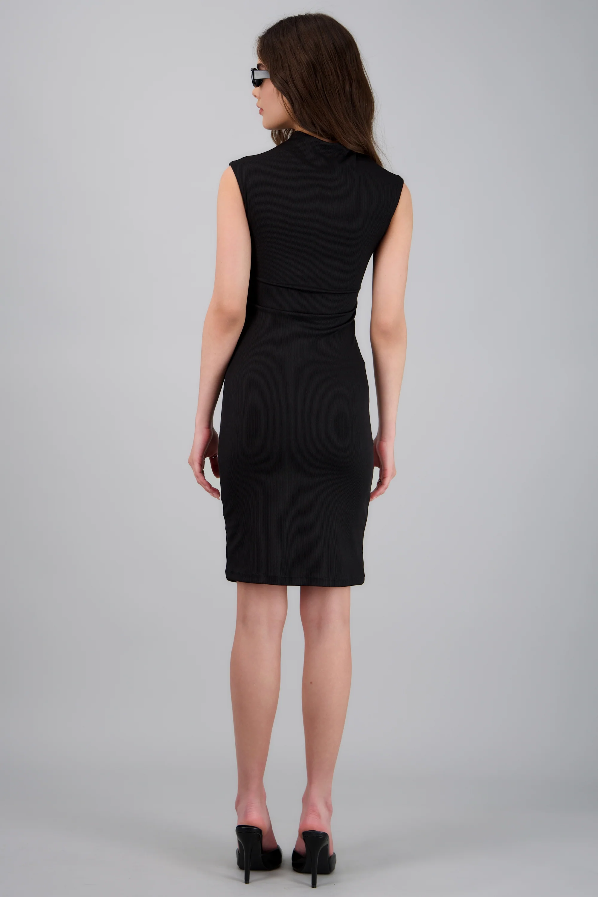 Vestido mini rib cuello alto - Image 4