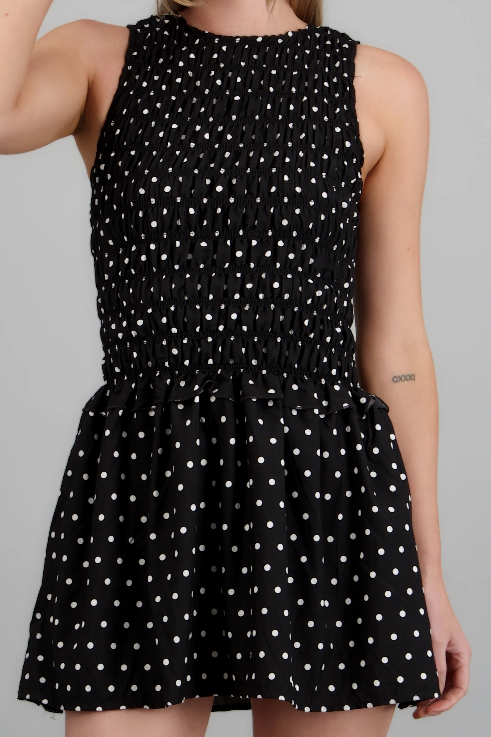 Vestido mini smock detalle poladots - Image 5