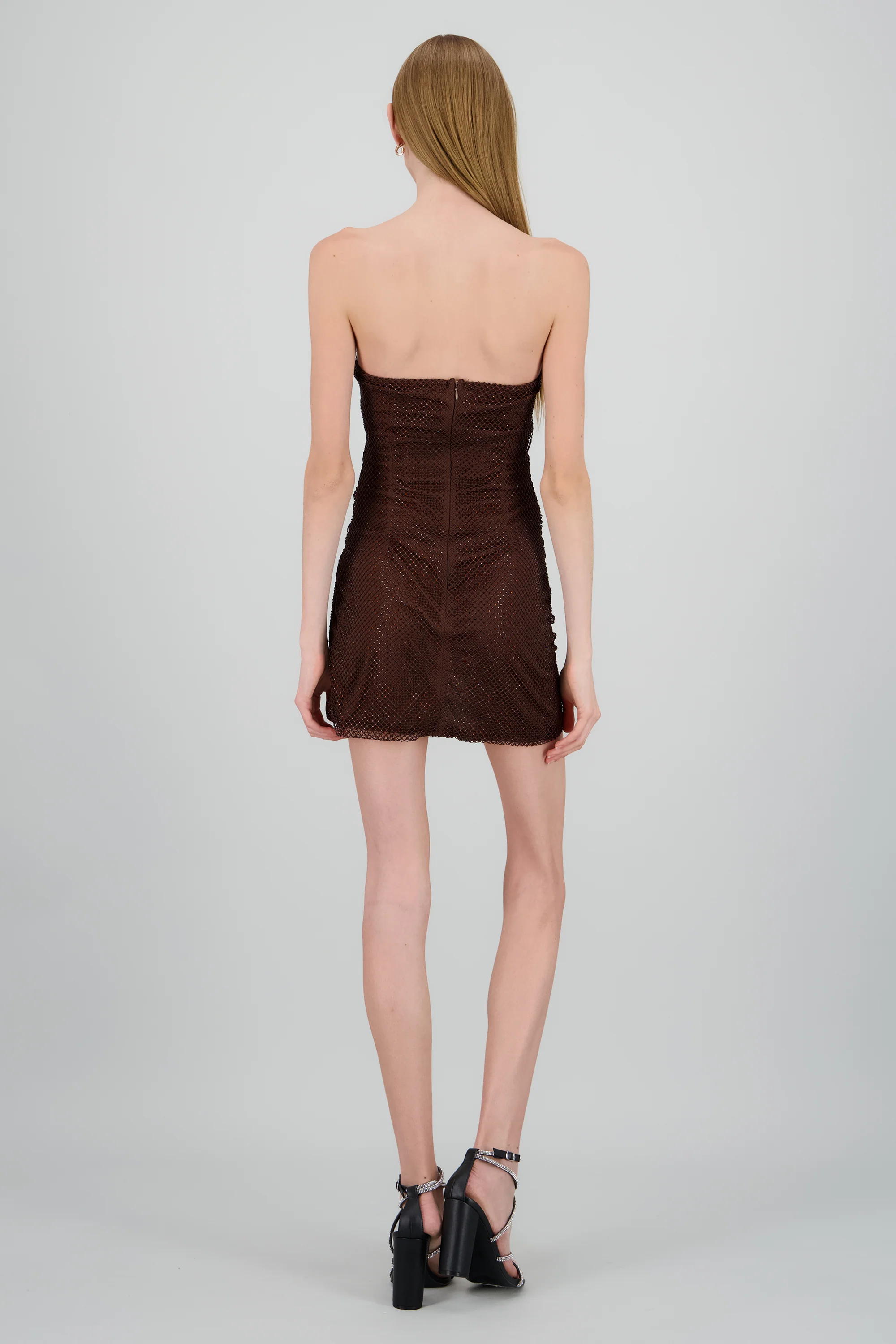 Vestido mini strapless brillos - Image 4