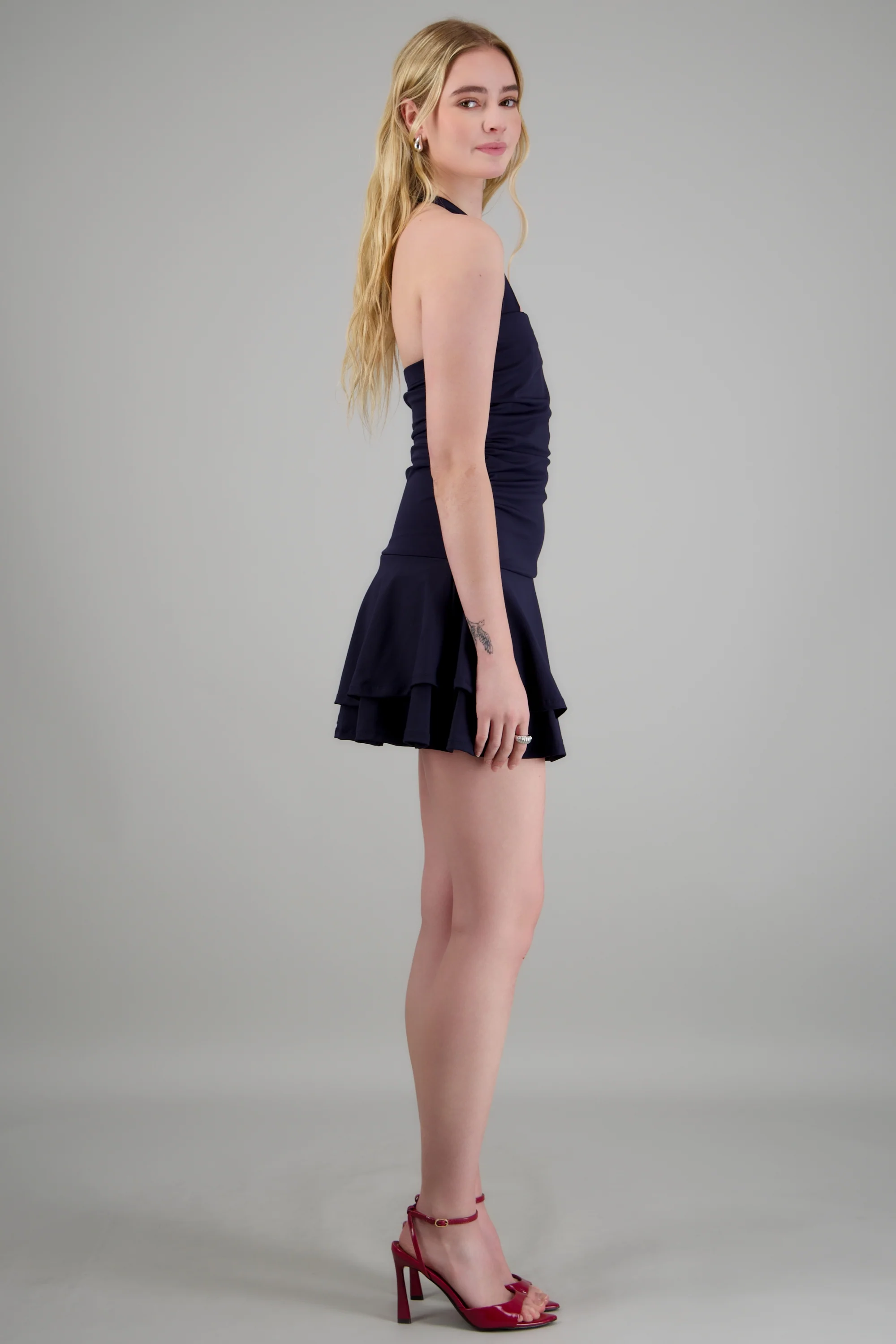 Vestido mini strapless halter - Image 6