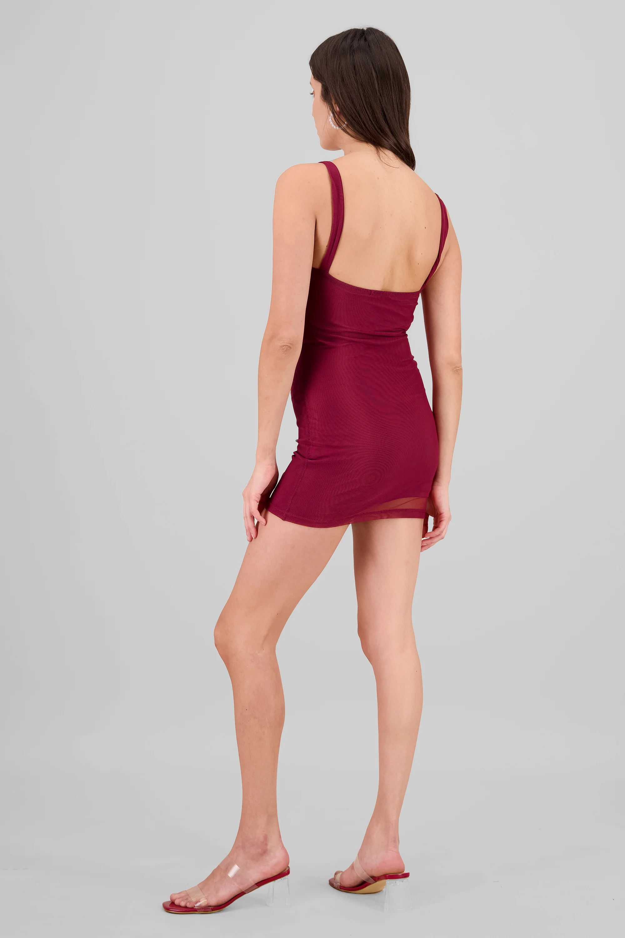 Vestido mini tirantes escote corazon mesh - Image 4