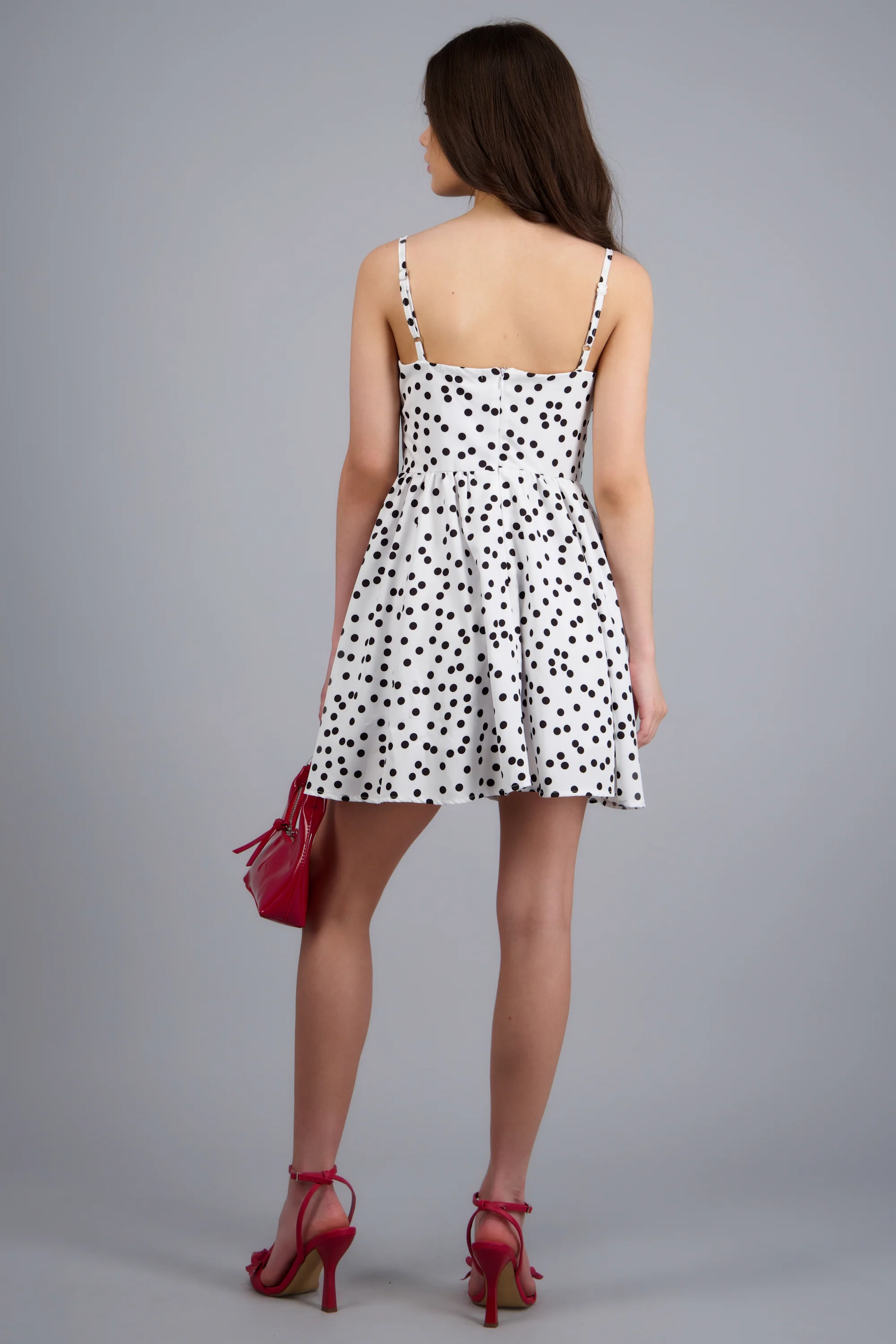 Vestido mini tirantes polka dots - Image 4
