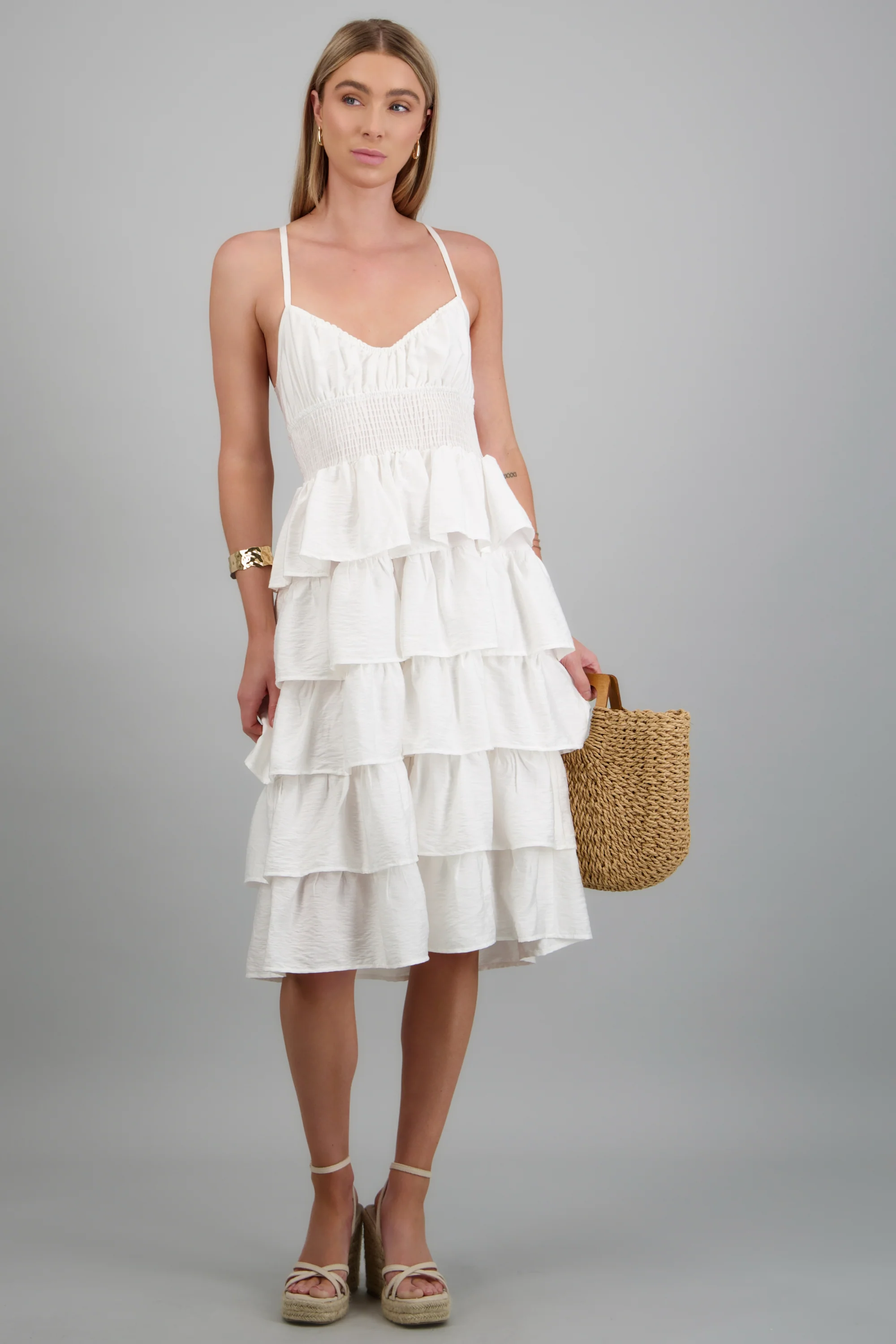 Vestido olanes midi tirantes - Image 2
