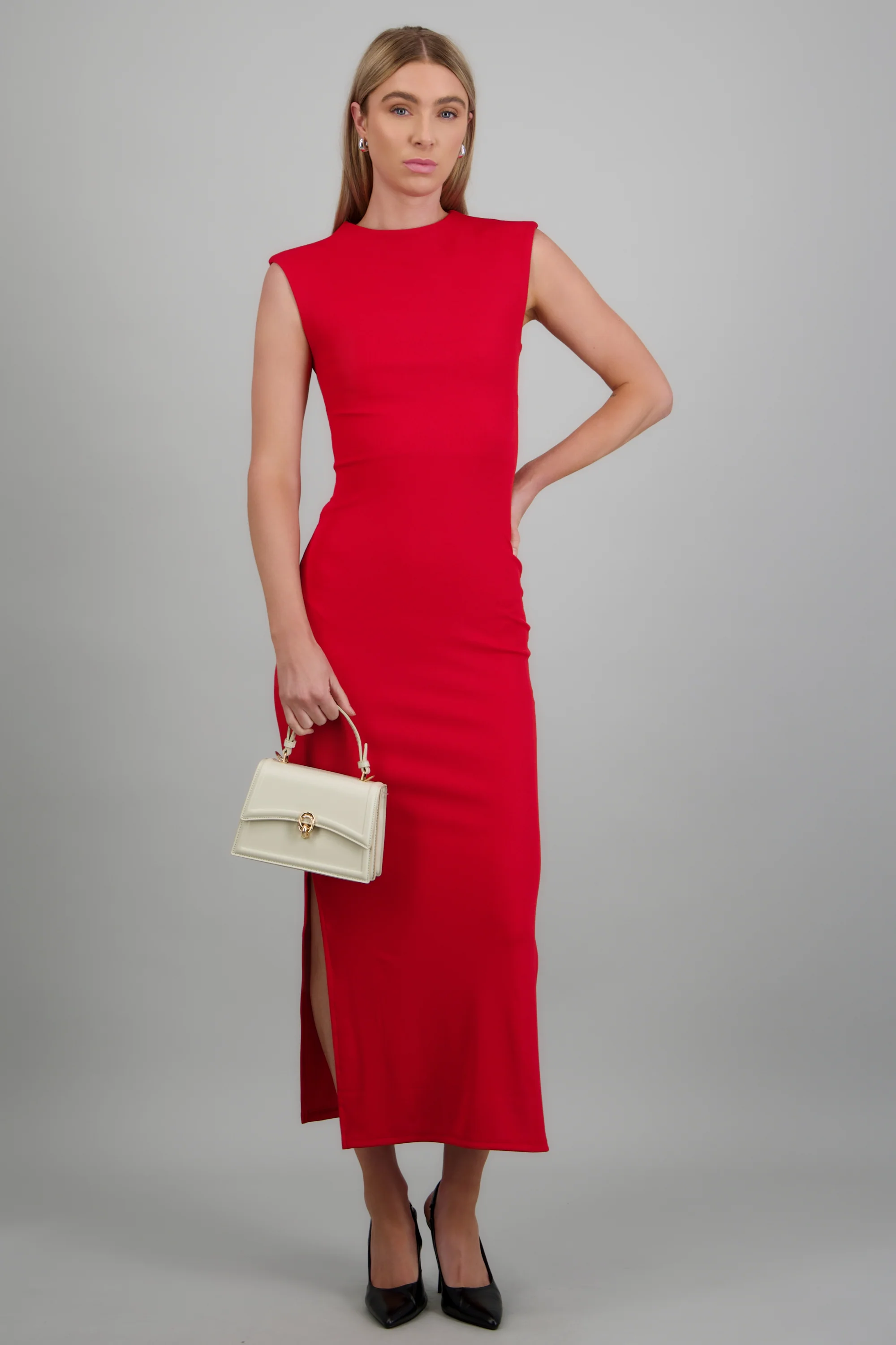 Vestido rib escote espalda