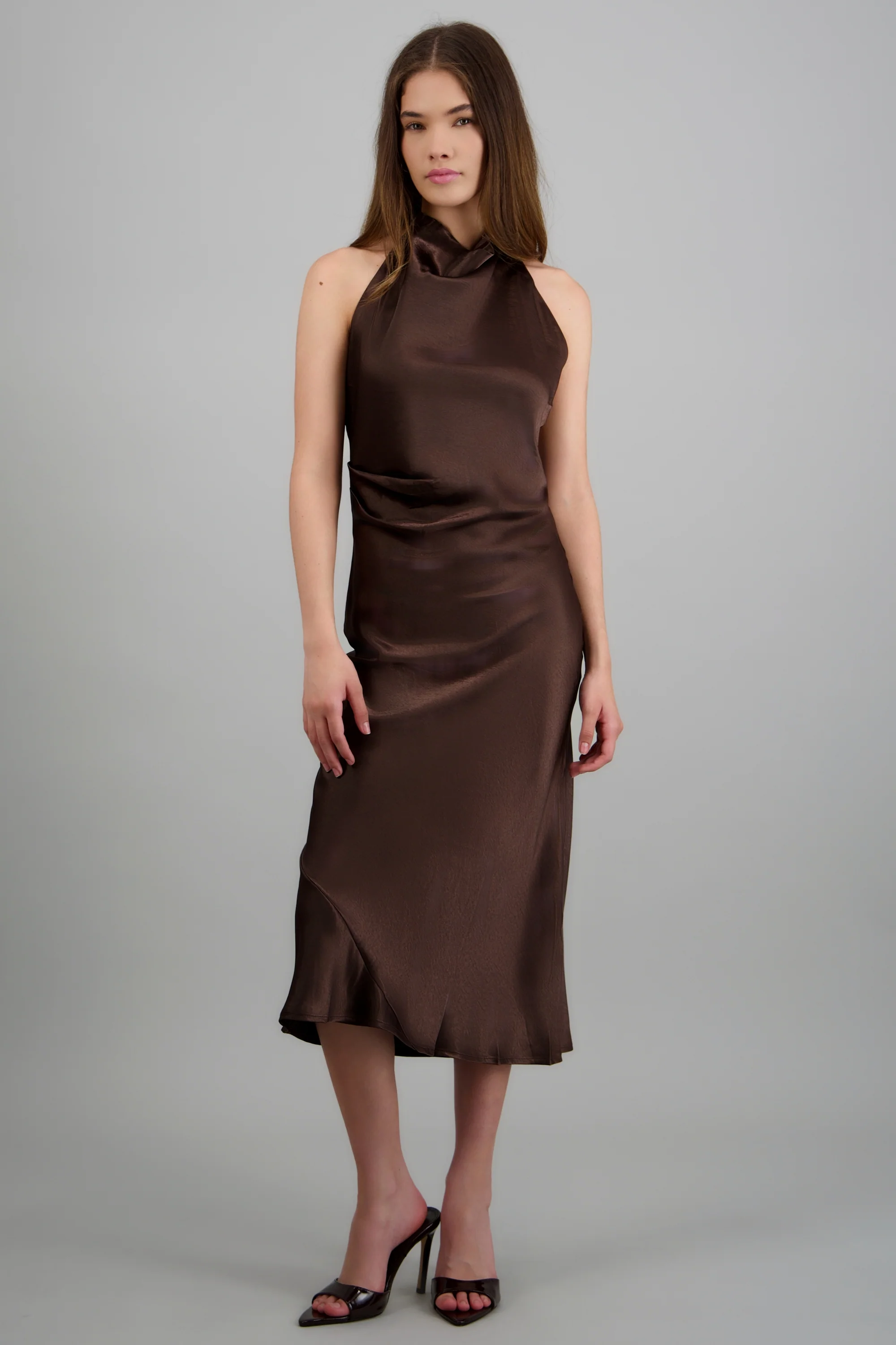 Vestido satin halter - Image 3