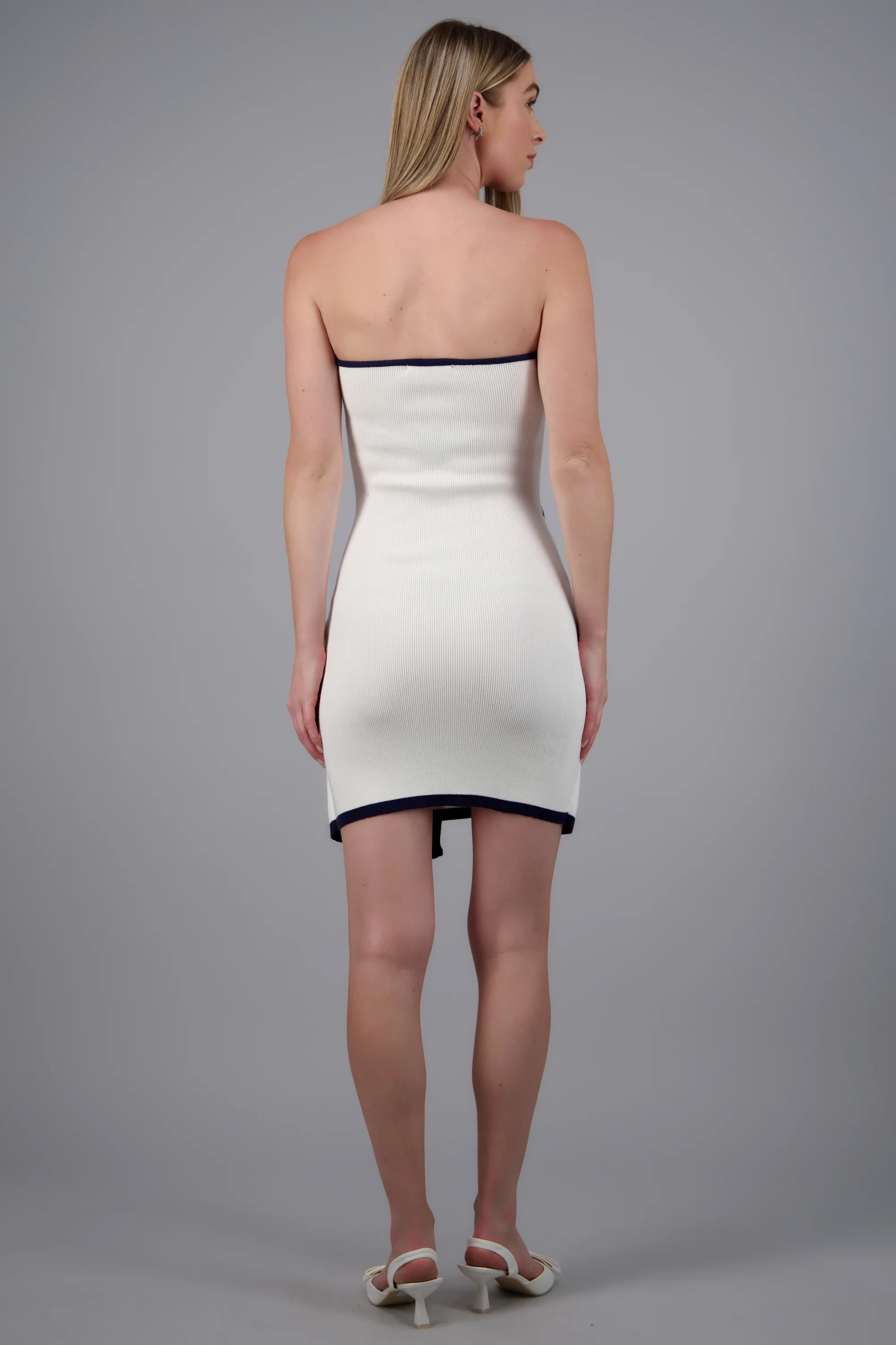 VESTIDO STRAPLESS DET CONTRASTE LAZO KNI - Image 4