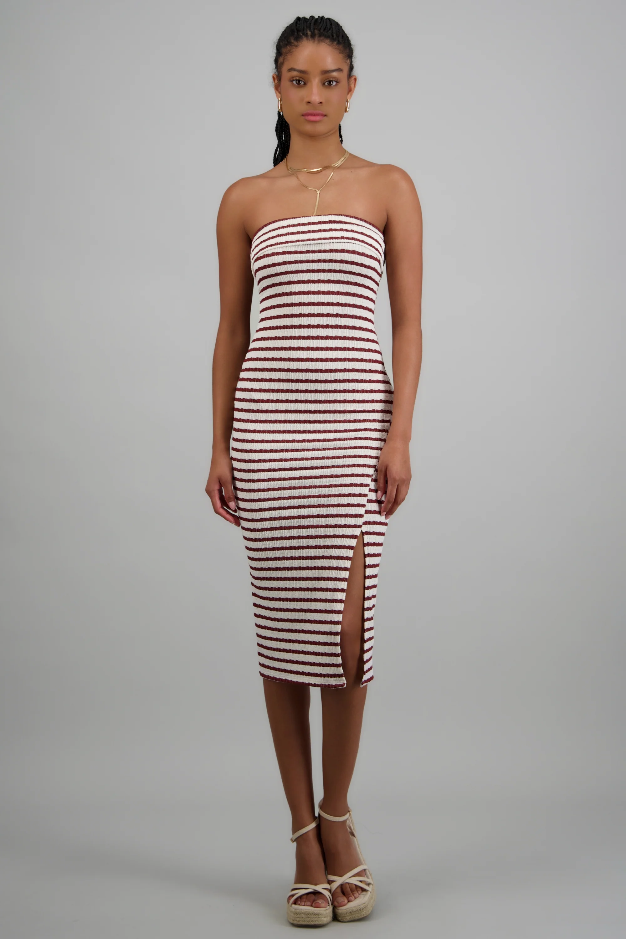 Vestido strapless rayas - Image 3