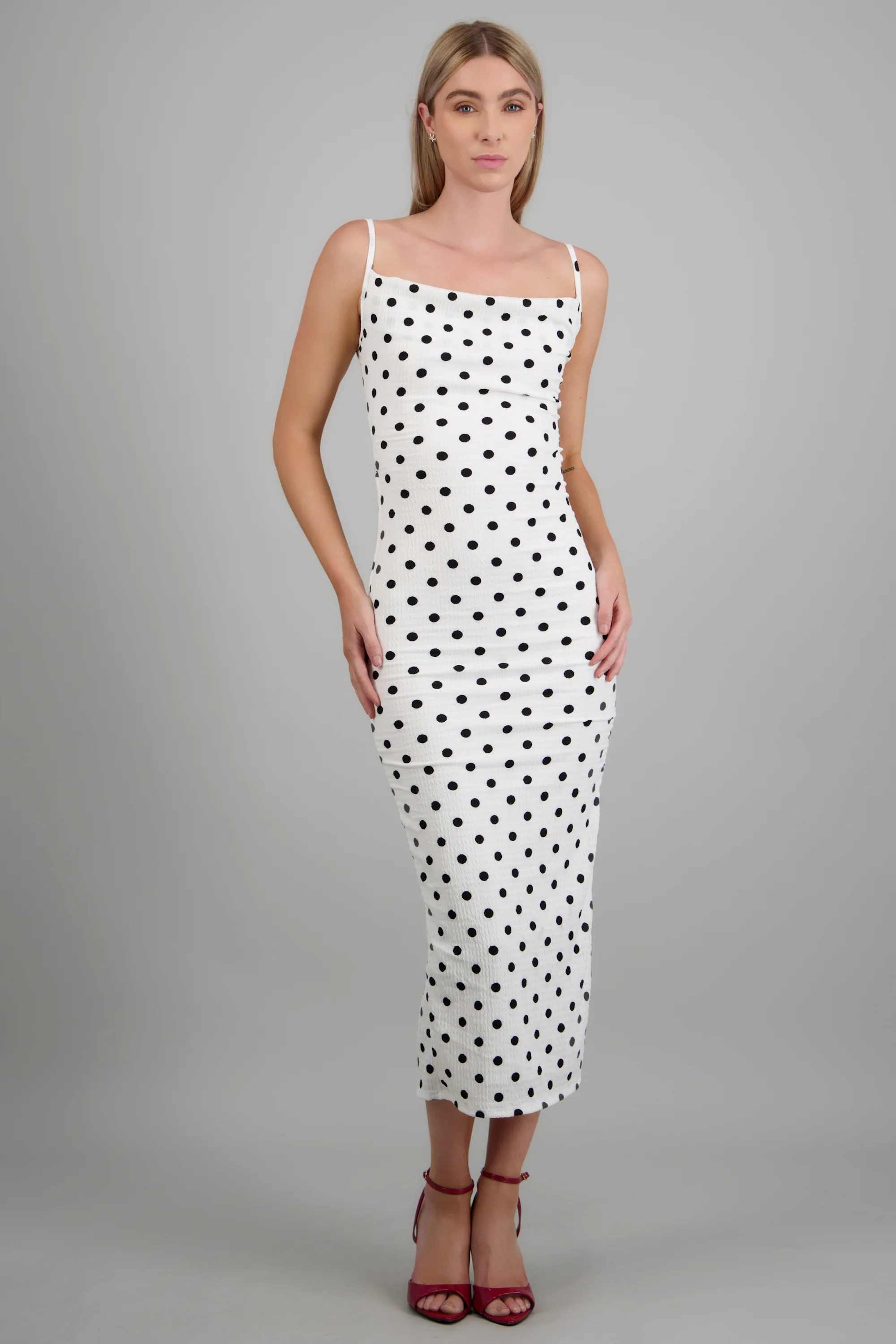 Vestido tirantes polka dots