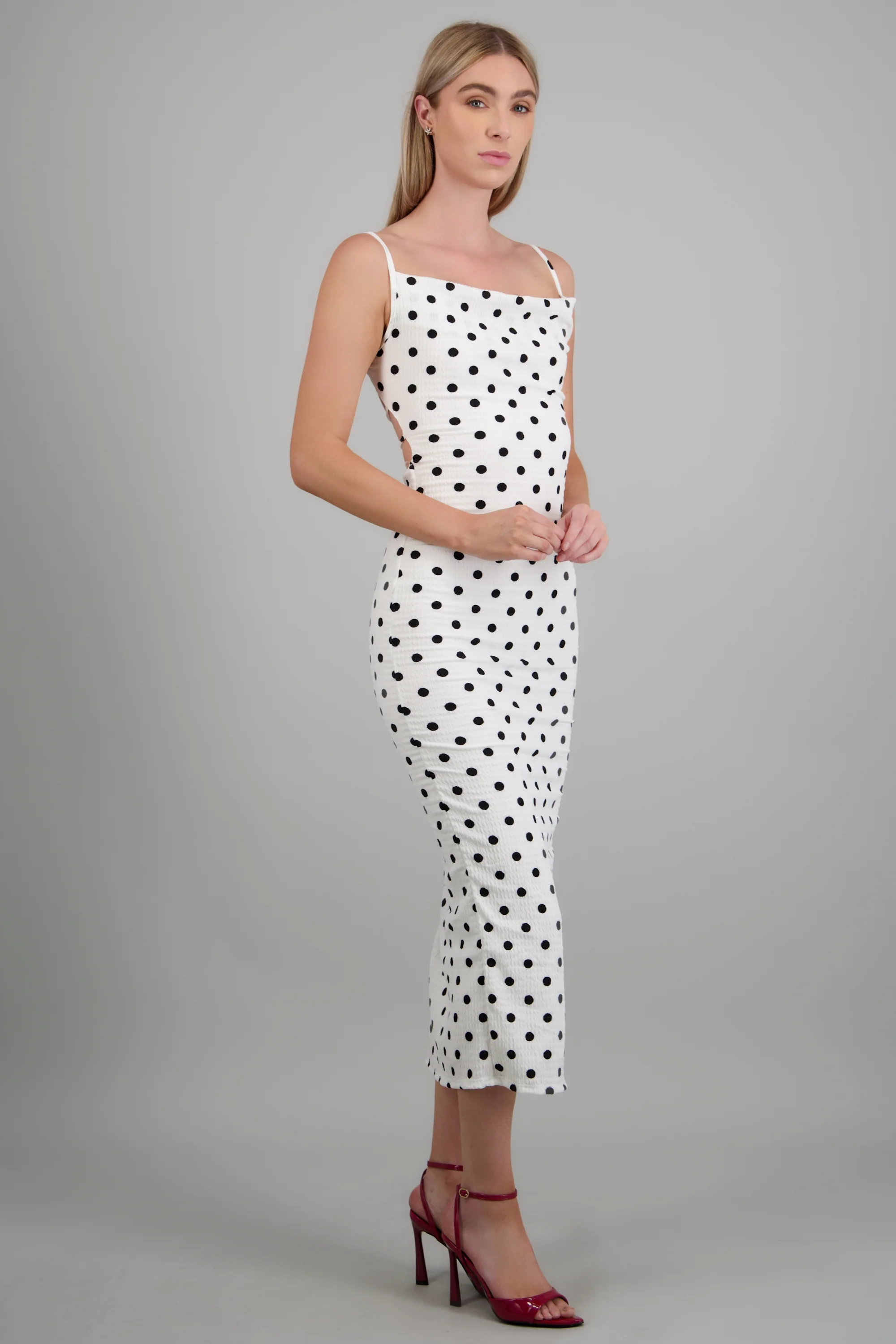 Vestido tirantes polka dots - Image 3