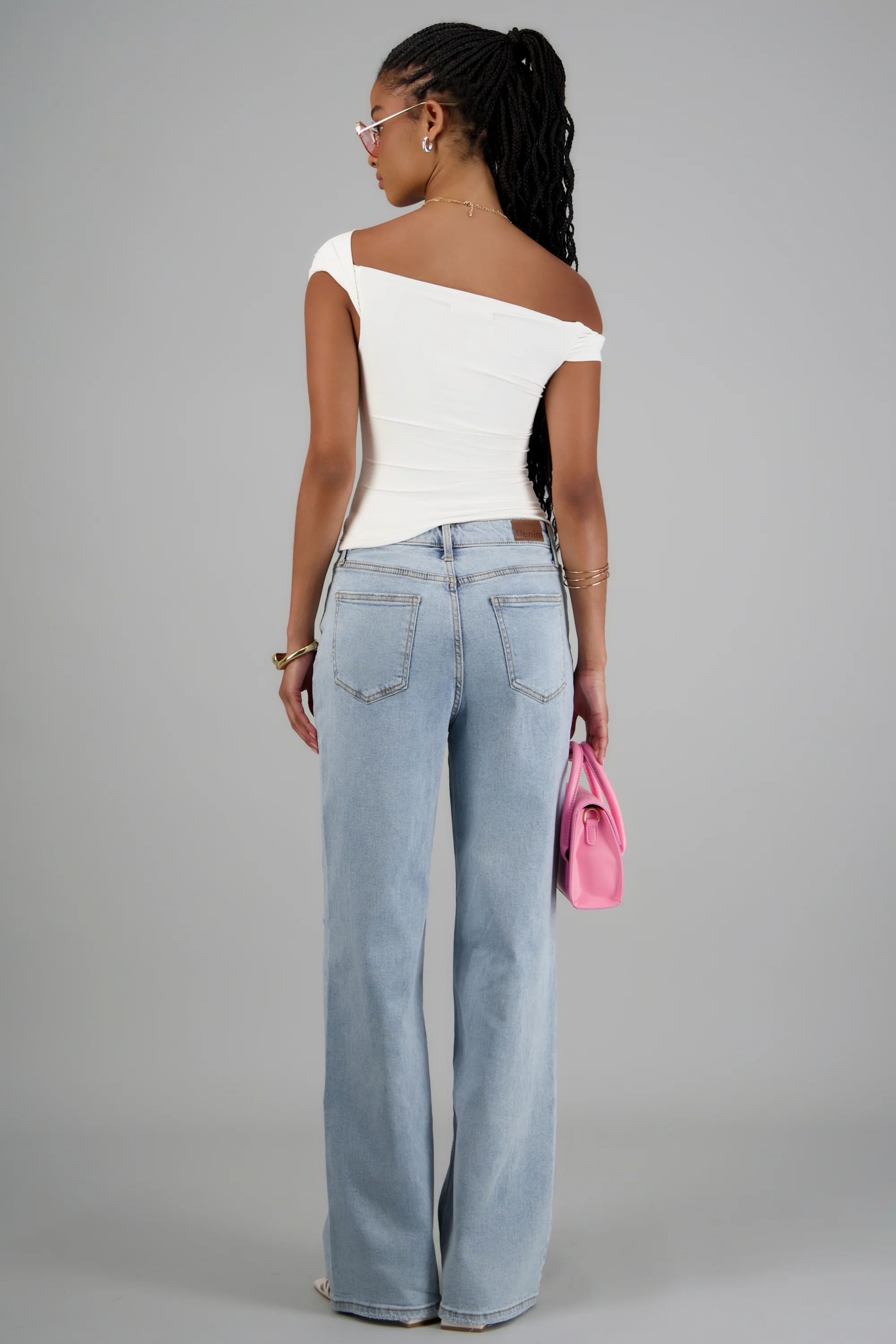 Wide leg jeans pretina cruzada - Image 5